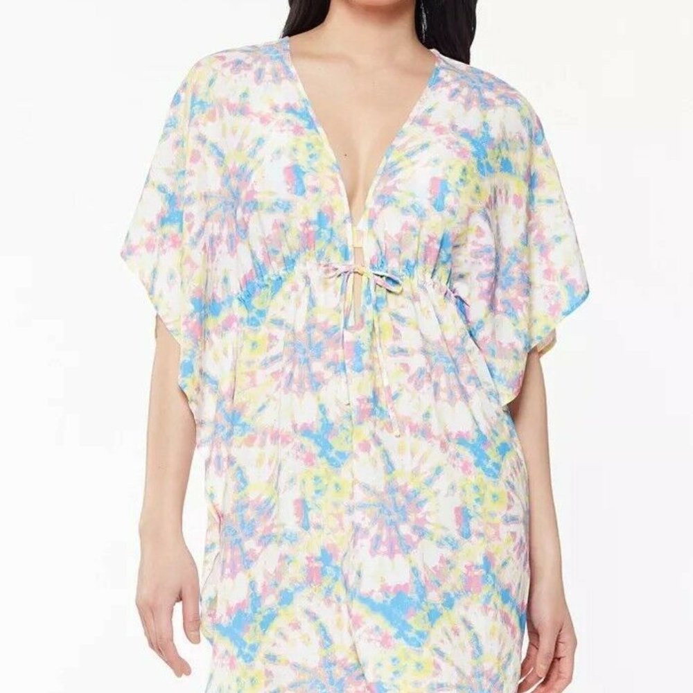 NWT Jessica Simpson Women’s Large Tie Dye Spritz Swim Cover NEW WITH TAGS